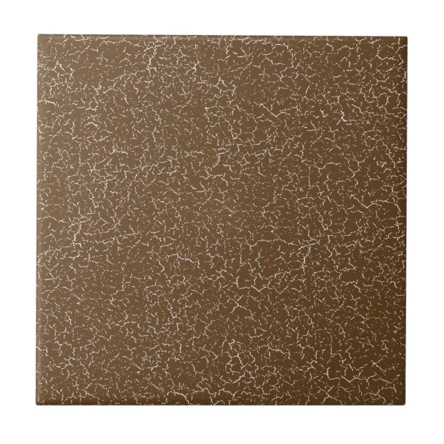 Mörk Brunt crackle Glaze Solid Färg Tile Kakelplatta (Framsidan)