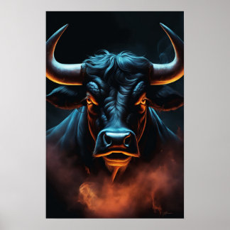 Mörk Buffalo art Poster