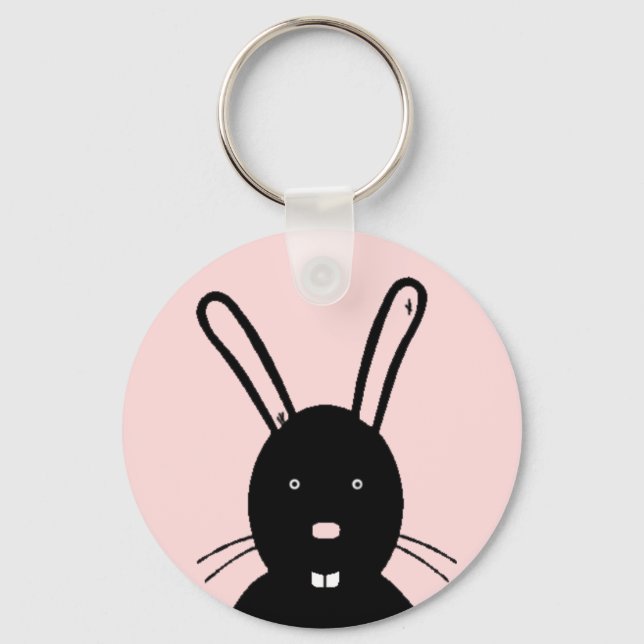 Mörk Bunny Keychain Nyckelring (Framsida)
