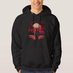 Mörk Bunny Rabbit Samurai Warrior Katana Japanska Hoodie