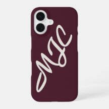 Mörk Burgunder Anpassad Monogram
