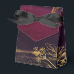 Mörk Burgunder och Guld Presentaskar<br><div class="desc">Bländande vintagepresentbox med detaljer i burgunderrött och guld.</div>