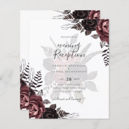 Mörk Burgundy Black Ro Bröllop Fall Winter