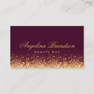 Mörk Burgundy Card för skönhets- och i Guld Visitkort