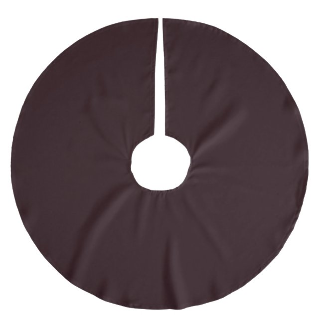 Mörk Burgundy | Plain Burgundy Julgransmatta Borstad Polyester (Framsidan)
