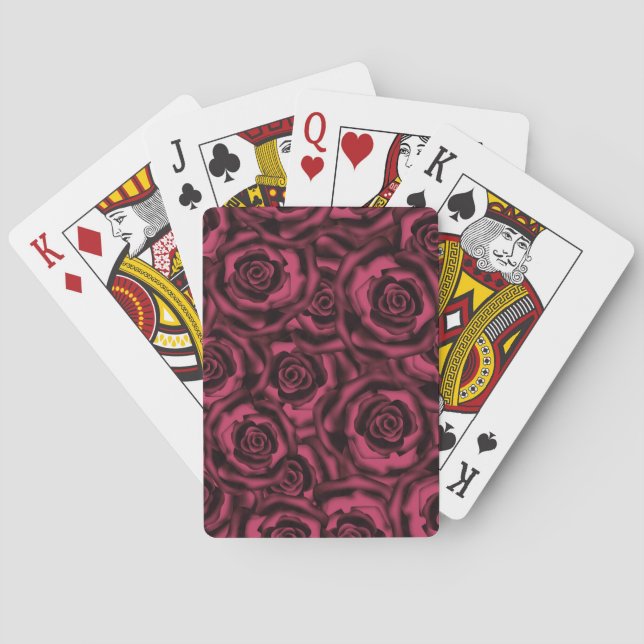 Mörk Burgundy ro . Casinokort (Baksidan)