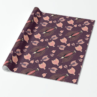 Mörk butterflugor sömlös mönster presentpapper