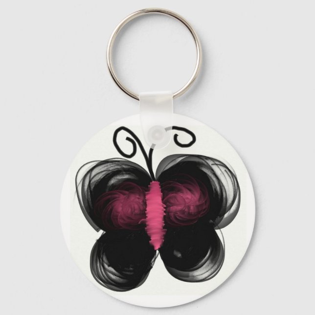 Mörk Butterfly Nyckelring (Framsida)