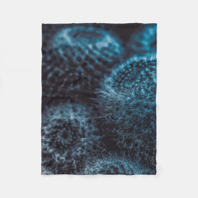 Mörk Cactus Fleecefilt (Framsidan)