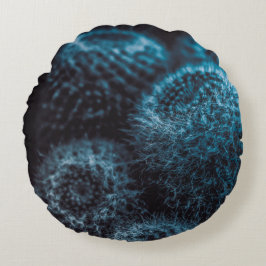 Mörk Cactus Rund Kudde