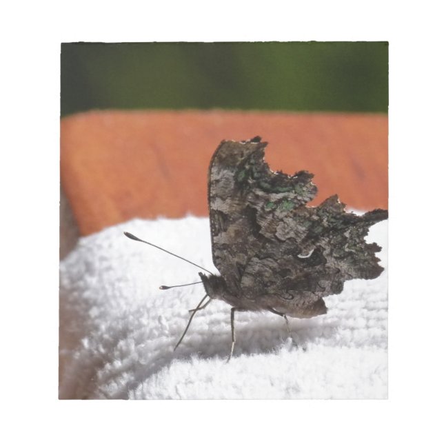 Mörk Camouflage Butterfly Anteckningsblock (Framsida)