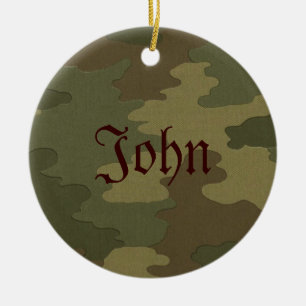 Mörk Camouflage Namn Ornament