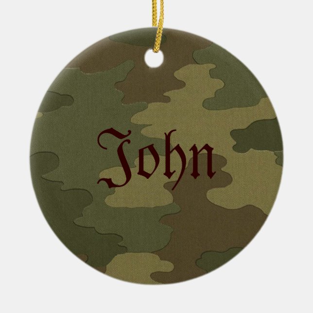 Mörk Camouflage Namn Ornament (Framsidan)