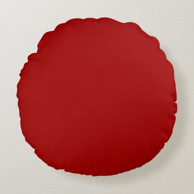 Mörk Candy Apple Red Round Pillow Rund Kudde (Framsidan)