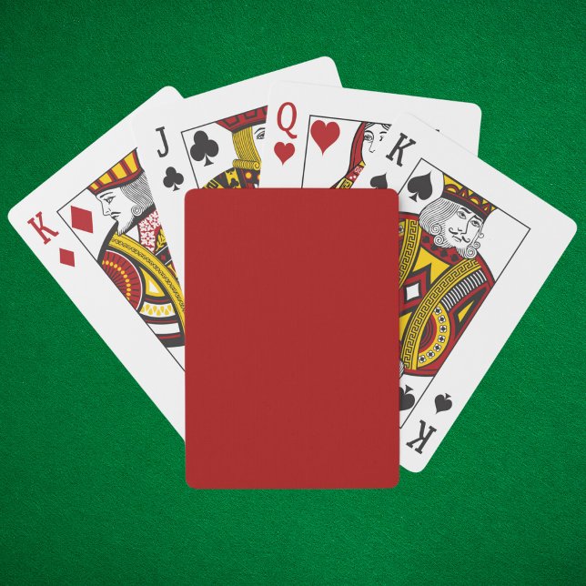 Mörk Candy Apple Red Solid Färg Casinokort (Skapare uppladdad)