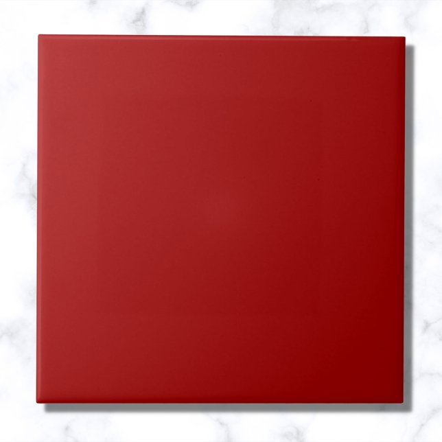 Mörk Candy Apple Red Solid Färg Kakelplatta (Skapare uppladdad)