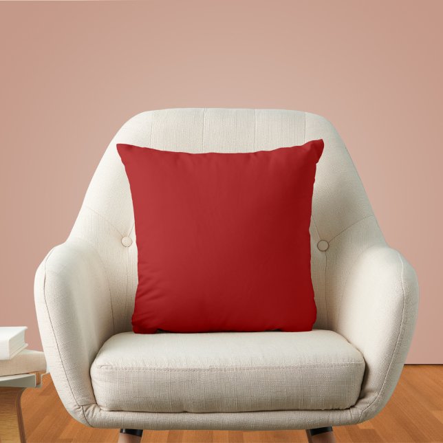 Mörk Candy Apple Red Solid Färg Kudde (Skapare uppladdad)