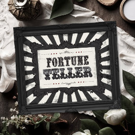 Mörk Carnival Psycho Circus Fortune Teller Sign Poster
