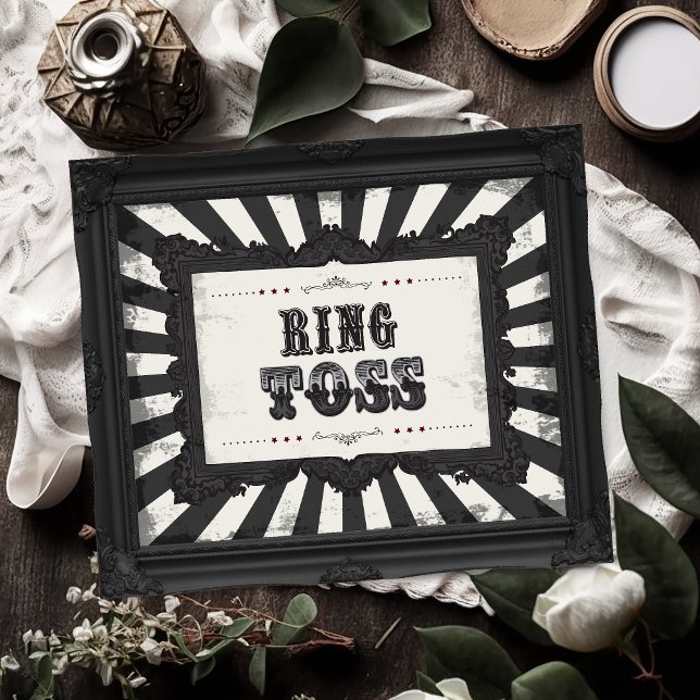 Mörk Carnival Psycho Circus Ring Toss Game Sign Poster (Skapare uppladdad)