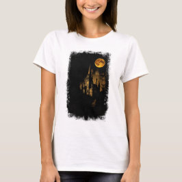 Mörk Castle of Eternt Night horror-tema T Shirt