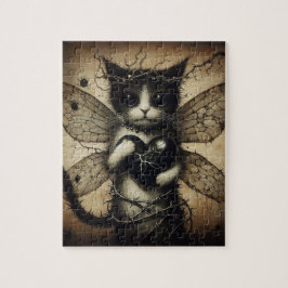 Mörk Cat Fairy Pussel