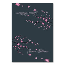 Mörk Cherry Blommar Bröllop Place Cards