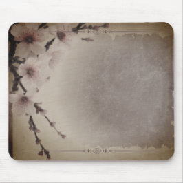 Mörk Cherry Blommar Musmatta