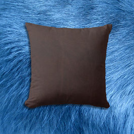 Mörk Chestnut Brown Faux Leather Kudde