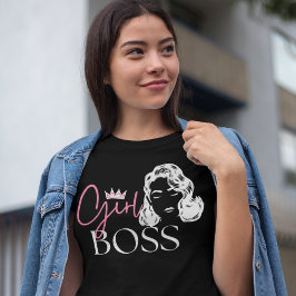Mörk Chic Girl Chef Quote Strong Woman Typography T Shirt