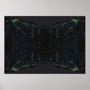 Mörk Chicago Reflection Heatmap Poster