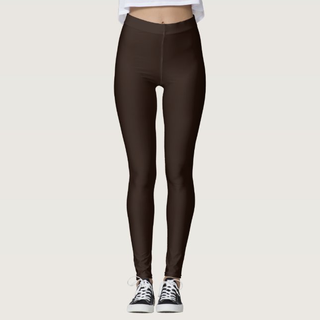 Mörk Chocolat, mörk brun Leggings (Framsida)
