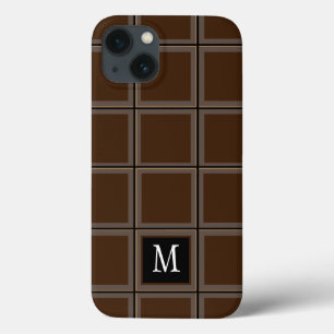 Mörk Chocolate Brown Anpassningsbar Single Initial