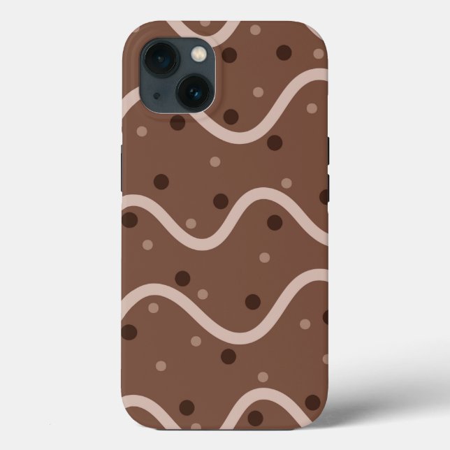 Mörk Chocolate Drizzle och Sprinkles Mönster (Baksida)