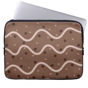Mörk Chocolate Drizzle och Sprinkles Mönster Laptop Fodral