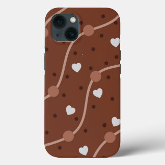 Mörk Chocolate Heart Specklad Mönster