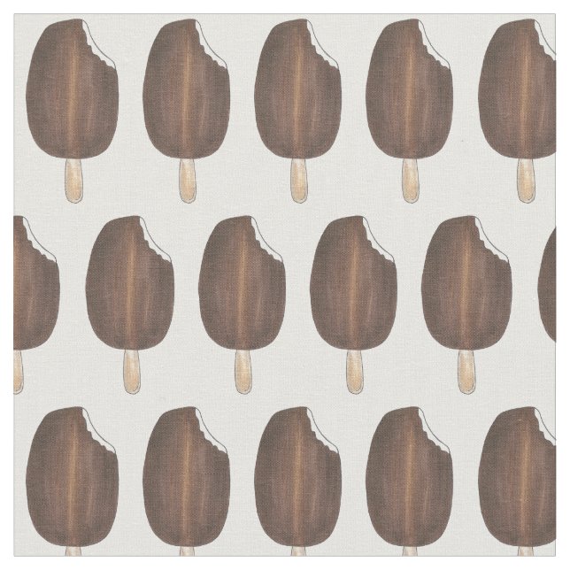 Mörk Chocolate Ice Cream Popsicle Junk Food Tyg (Närbild)