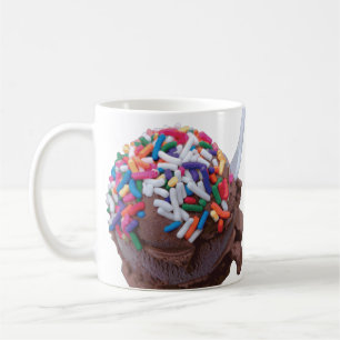 Mörk Chocolate Ice Cream with Rainbow Sprinkles Kaffemugg