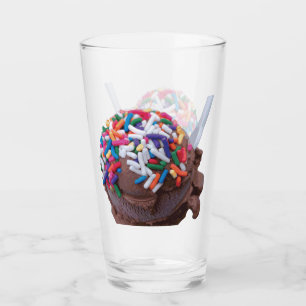 Mörk Chocolate Ice Cream with Sprinkles Glass Glaskopp