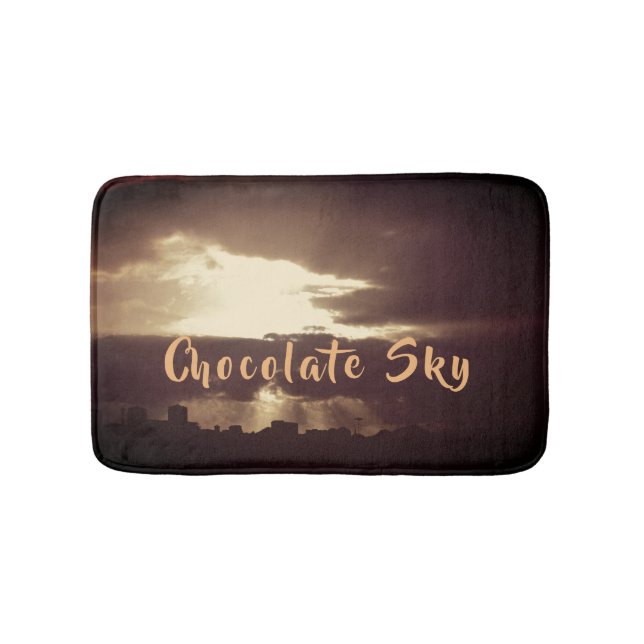Mörk Chocolate Plymouth Himlar Sunset Bath Mat Badrumsmatta (Framsidan)