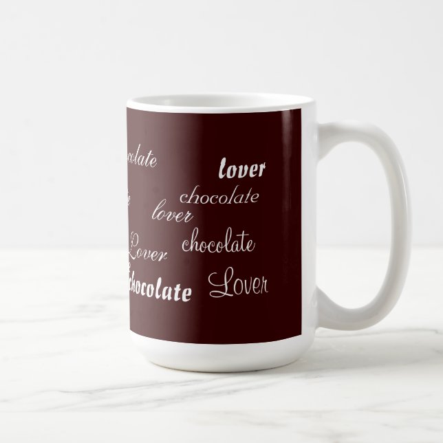 Mörk Choklad Älskare Design Kaffemugg (Höger)