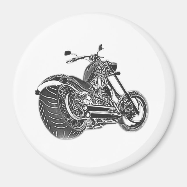 Mörk Chopper Magnet (Framsidan)