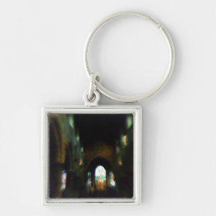 Mörk Church Fyrkantig Silverfärgad Nyckelring