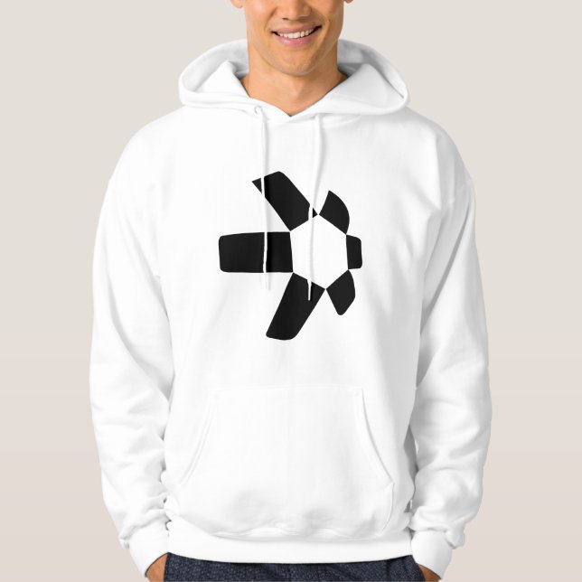 Mörk Circle Simple Manar Hoodie (Framsida)