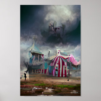 MÖRK CIRCUS fantasyillustration poster