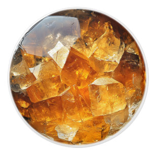 Mörk Citrine Crustal Mönster Knopp