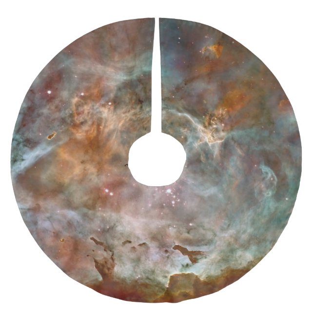 Mörk Clouds of Carina Nebula Hubble Space Julgransmatta Borstad Polyester (Framsidan)