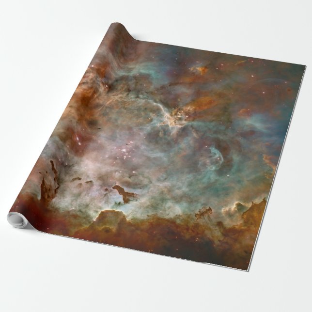 Mörk Clouds of Carina Nebula Hubble Space Presentpapper (Utrullad)