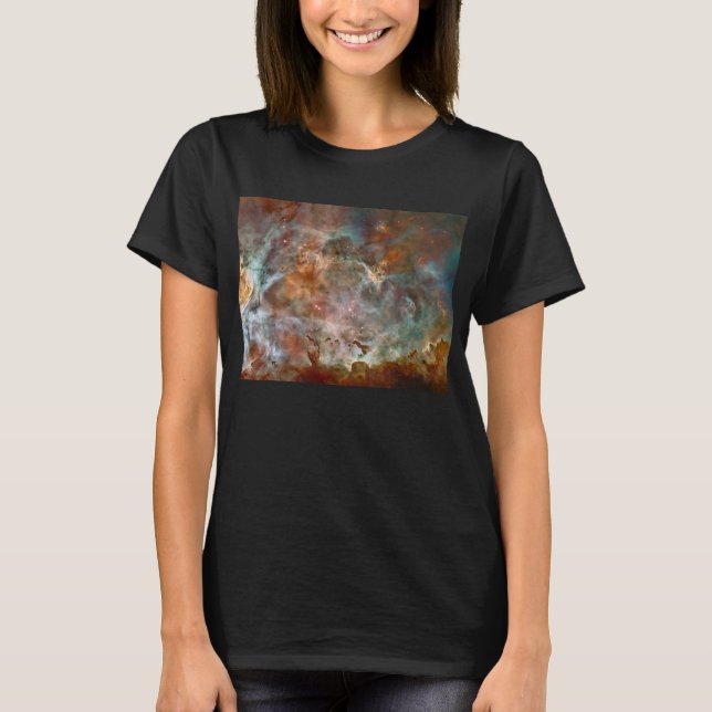 Mörk Clouds of Carina Nebula Hubble Space T Shirt (Framsida)