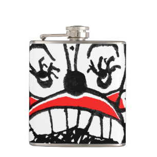 Mörk clownteckning fickplunta