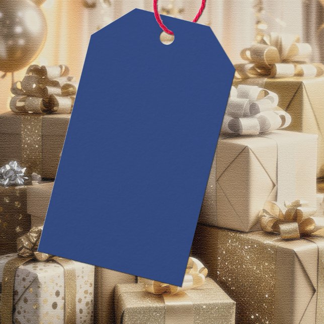 Mörk Cobalt Blue Gift-Märkre Presentetikett (Skapare uppladdad)